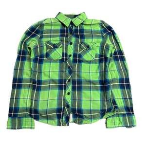 Aéropostale Women's Long Sleeve Button-Down Plaid Flannel Shirt